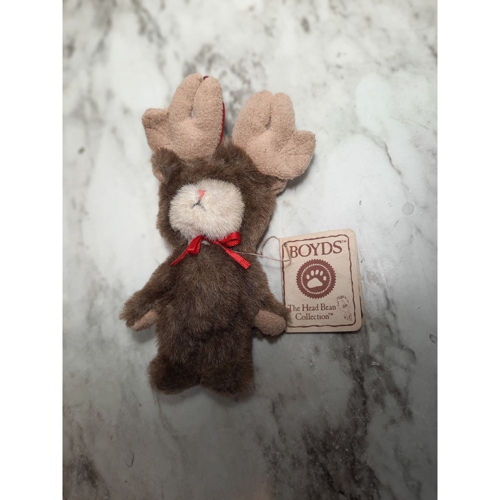 Boyd's Bears Mini Moosekins Christmas Ornament Bear w/Tag